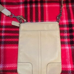 Coach Cream Leather Crossbody Bag